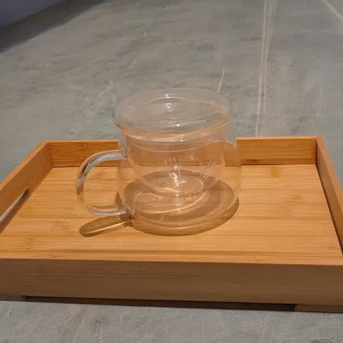 Glass cut with infuser and lid -Ann'c Tea Online Shop