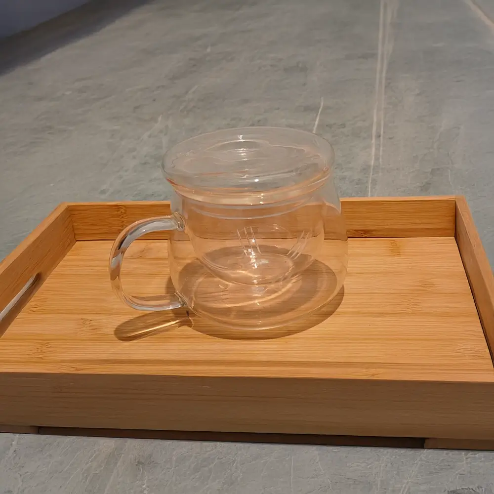 Glass cut with infuser and lid -Ann'c Tea Online Shop