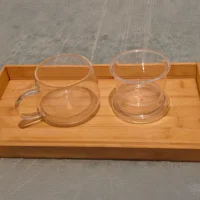 Glass cut with infuser and lid -Ann'c Tea Online Shop